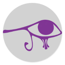 Royal purple Eye of Horus stickers by JaZilla Royal purple Eye of Horus stickers
