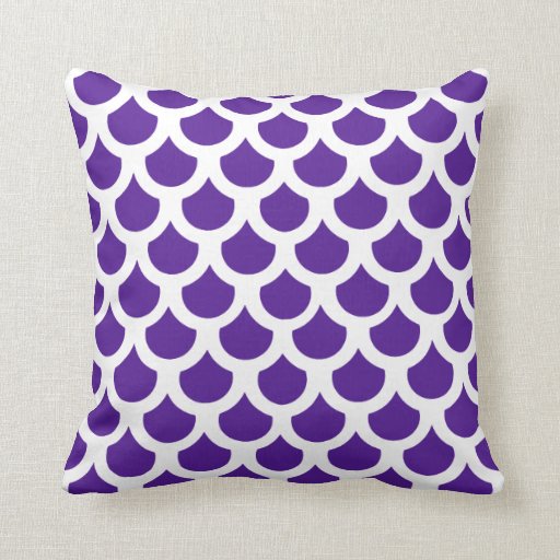 Royal Purple Fish Scale 2 Pillow Zazzle