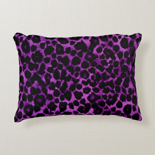 Royal Purple Leopard Print Decorative Pillow Zazzle