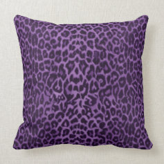 Royal :Purple Leopard Throw Pillow