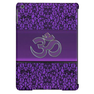Royal Purple OM on Black Lace Case for iPad