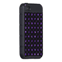 Royal Purple Sequin Effect Dark Spots Phone Cases iPhone 4 Covers