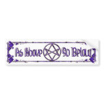 Royal Purple Unicursal Bumper Stickers