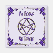 Royal Purple Unicursal Fridge Magnets