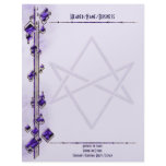 Royal Purple Unicursal Personalized Letterhead