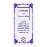 Royal Purple Unicursal Photo Card Template