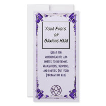 Royal Purple Unicursal Photo Card Template