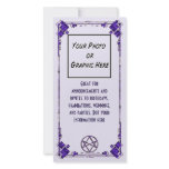 Royal Purple Unicursal Photo Card Template