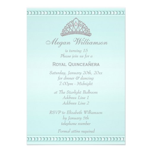 Royal Quinceañera Princess Coach & Sparkle Heels Announcement