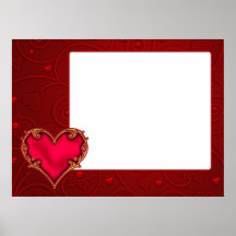 Royal Red Heart Print