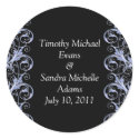 Royal Romance Blue & Black Seals/Stickers sticker