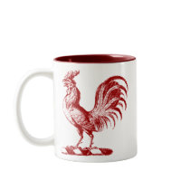 Royal Rooster Red Coffee Mugs
