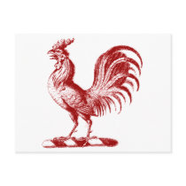 Royal Rooster Red Postcards