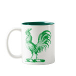 Royal Rooster Teal Coffee Mugs