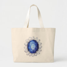 Royal Sapphire Original  Watercolor Tote Bags