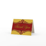 Royal Satin Thank You Red Gold Card
