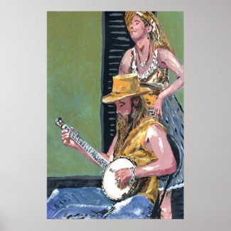 Royal St. Banjo Player print