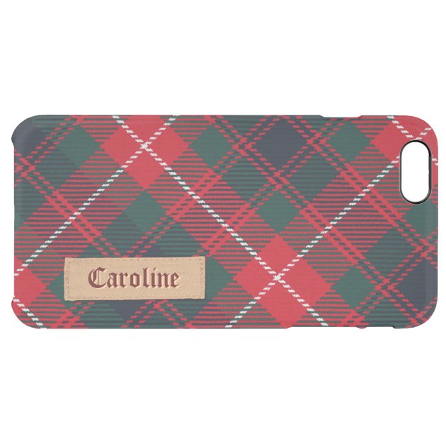 Royal Stewart Tartan Pattern - Girly Red Custom Uncommon Clearlyâ„¢ Deflector iPhone 6 Plus Case-5