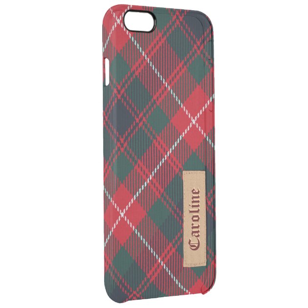 Royal Stewart Tartan Pattern - Girly Red Custom Uncommon Clearlyâ„¢ Deflector iPhone 6 Plus Case-2