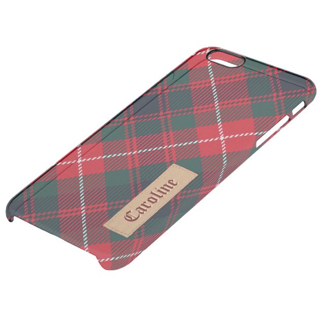 Royal Stewart Tartan Pattern - Girly Red Custom Uncommon Clearlyâ„¢ Deflector iPhone 6 Plus Case-4