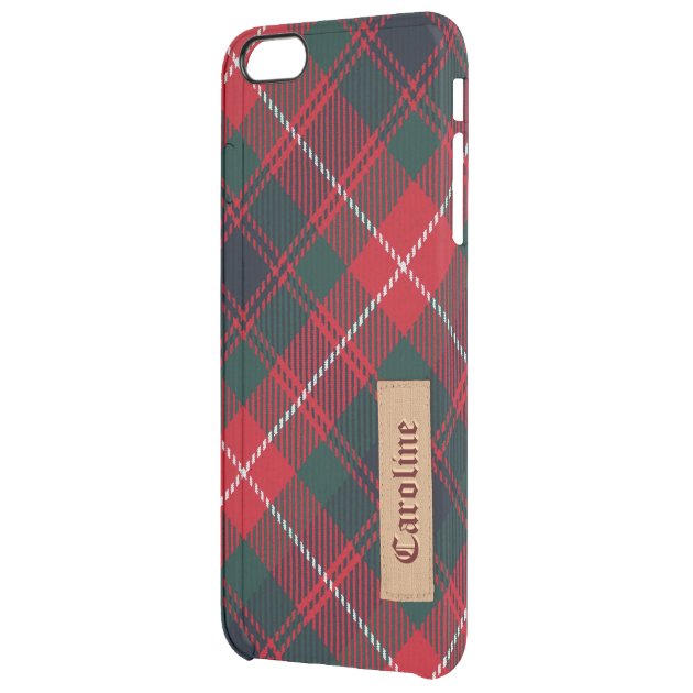 Royal Stewart Tartan Pattern - Girly Red Custom Uncommon Clearlyâ„¢ Deflector iPhone 6 Plus Case
