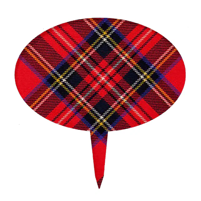 Royal Stewart Tartan Red Black Plaid Cake Topper Zazzle