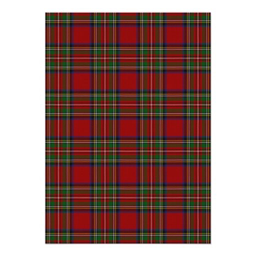 Royal Stuart Tartan 60th Birthday Party Invitation