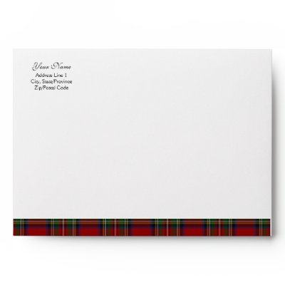 Royal Stuart Tartan A-7 Envelope