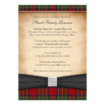 Royal Stuart Tartan Family Reunion Invitation
