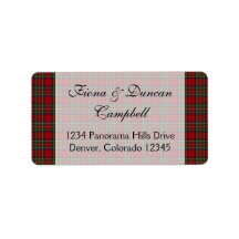 Royal Stuart Tartan Return Address Label