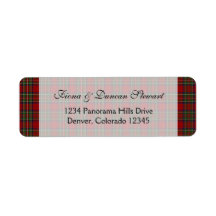 Royal Stuart Tartan Return Address Label
