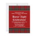 Royal Stuart Tartan Robbie Burns Night Invitation invitation