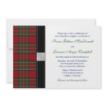 Royal Stuart Tartan Wedding Invitation