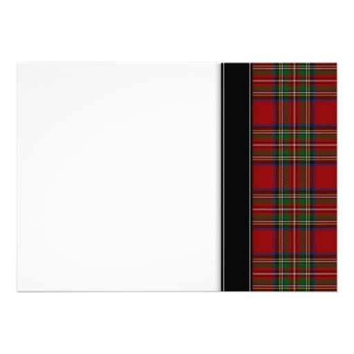 Royal Stuart Tartan Wedding Invitation