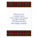 Royal Stuart Tartan Wedding Reception Card Business Card Templates