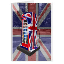 Royal telephone box card