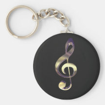 Royal Treble Clef Key Chain