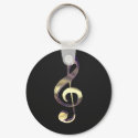 Royal Treble Clef Key Chain keychains