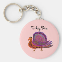 Royal Turkey Diva Keychain
