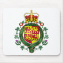 Royal Wales Official Coat Of Arms Heraldry Symbol mousepads