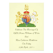 Royal Wedding Coat Of Arms Invitation invitations