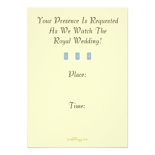 Royal Wedding Coat Of Arms Invitation (Blue)