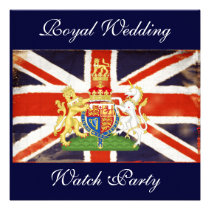 Royal Wedding Coat of Arms Watch Party Invite invitations