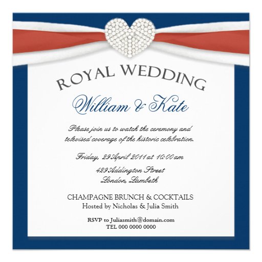 Royal Wedding House Party Invitations