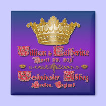 Royal Wedding Magnets for Party Favors magnets
