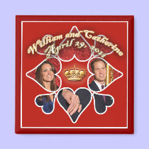 Royal Wedding Magnets for Party Favors magnets