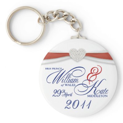 Royal Wedding Souvenir - William &amp; Kate Key Rings Key Chains
