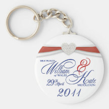 Royal Wedding Souvenir - William & Kate Key Rings Key Chains