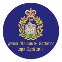 Royal Wedding Round Stickers