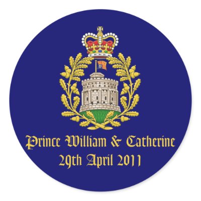 Royal Wedding Round Stickers